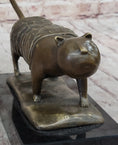 Load image into Gallery viewer, Fernando Botero Skinny Cat Bronze Abstract Modern Art Sculpture Statue Decor 7" x 11"