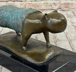 Abstract Cat Bronze Metal Sculpture Statue Figure After Fernando Botero