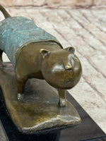 Abstract Cat Bronze Metal Sculpture Statue Figure After Fernando Botero