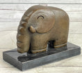 Load image into Gallery viewer, Modern Art Abstract Elephant Bronze Sculpture Statue Signed Dali on Marble Base