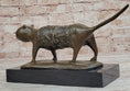 Load image into Gallery viewer, Bronze Metal Cat Sculpture Statue Figure on Marble Base after Fernando Botero