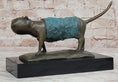 Load image into Gallery viewer, Special Patina Chubby Cat Feline by Botero Genuine Bronze Sculpture Figurine