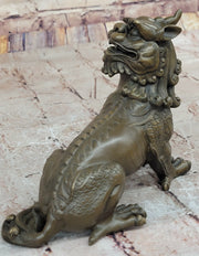Vintage Japanese Chinese Asian Foo Dog Shishi Temple Guardian Bronze Lion Sale