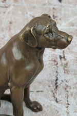 Seated Bronze Hunting Dog – Detailed Canine Sculpture for Animal Lovers