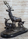 Load image into Gallery viewer, Bronze Marble Statue Elk Deer Caribou Buck Stag Lodge Sculpture Statue