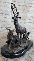 Load image into Gallery viewer, Bronze Marble Statue Elk Deer Caribou Buck Stag Lodge Sculpture Statue