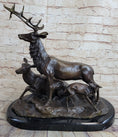 Load image into Gallery viewer, Bronze Marble Statue Elk Deer Caribou Buck Stag Lodge Sculpture Statue