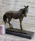 Load image into Gallery viewer, Arabian Horse Mare Hot Cast Bronze Sculpture Statue on Marble Base by PJ Mene