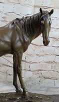 Load image into Gallery viewer, Arabian Horse Mare Hot Cast Bronze Sculpture Statue on Marble Base by PJ Mene