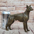 Load image into Gallery viewer, Boxer Dog Bronze Metal Statue Sculpture Collectible Decor Signed Art 8" x 9"