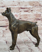 Boxer Dog Bronze Metal Statue Sculpture Collectible Decor Signed Art 8
