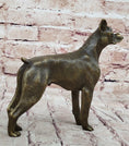 Load image into Gallery viewer, Boxer Dog Bronze Metal Statue Sculpture Collectible Decor Signed Art 8" x 9"