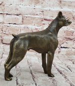 Boxer Dog Bronze Metal Statue Sculpture Collectible Decor Signed Art 8