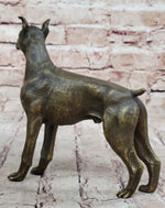 Boxer Dog Bronze Metal Statue Sculpture Collectible Decor Signed Art 8