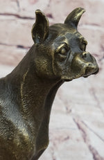 Boxer Dog Bronze Metal Statue Sculpture Collectible Decor Signed Art 8