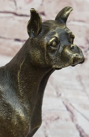 Boxer Dog Bronze Metal Statue Sculpture Collectible Decor Signed Art 8