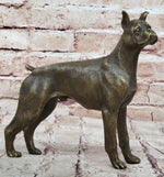 Boxer Dog Bronze Metal Statue Sculpture Collectible Decor Signed Art 8
