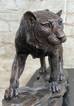 Antoine Louis Barye Antique Reproduction Tiger Bronze Hot Cast Sculpture Figure