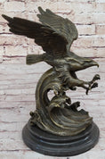 Load image into Gallery viewer, BRONZE Eagle Hawk Falcon Osprey Garden Park Zoo Statue Sculpture Figure