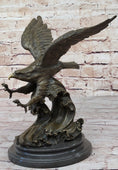 Load image into Gallery viewer, BRONZE Eagle Hawk Falcon Osprey Garden Park Zoo Statue Sculpture Figure