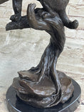 Load image into Gallery viewer, Cougar Panther Jaguar Cat Collector Bronze Marble Base Bookend Statue Art Decor