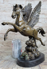 Flying Pegasus Winged Horse Greek Mythology Bronze Statue Sculpture Signed 15