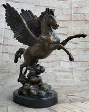 Flying Pegasus Winged Horse Greek Mythology Bronze Statue Sculpture Signed 15