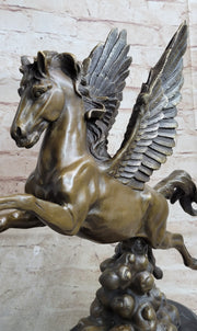 Flying Pegasus Winged Horse Greek Mythology Bronze Statue Sculpture Signed 15