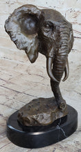 Load image into Gallery viewer, Original Milo Large Elephant Bust Bronze Sculpture Statue Wildlife Safari Decor
