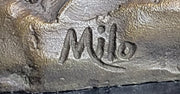 Original Milo Large Elephant Bust Bronze Sculpture Statue Wildlife Safari Decor