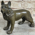 Load image into Gallery viewer, German Shepherd Puppy Dog Bronze Figurine Figure Sculpture Collectible 6" x 9"