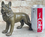 German Shepherd Puppy Dog Bronze Figurine Figure Sculpture Collectible 6
