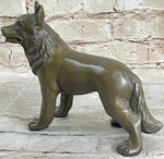 German Shepherd Puppy Dog Bronze Figurine Figure Sculpture Collectible 6