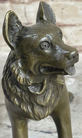 Load image into Gallery viewer, German Shepherd Puppy Dog Bronze Figurine Figure Sculpture Collectible 6" x 9"