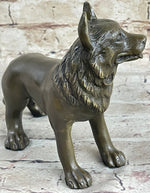 German Shepherd Puppy Dog Bronze Figurine Figure Sculpture Collectible 6