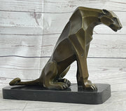 Henry Moore Modern Art Abstract Jaguar Panther Cougar Lion Bronze Sculpture Sale