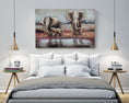 Load image into Gallery viewer, Hand Made Wildlife African Elephants Family 3-D Oil Painting on Metal Canvas