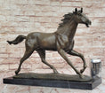 Load image into Gallery viewer, Milo Running Horse Bronze Sculpture – Realistic Equine Art on Marble Base