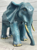 Load image into Gallery viewer, Extra Large Heavy Wildlife Elephant by French Artist Barye Green Patina Bronze Statue