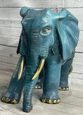 Load image into Gallery viewer, Extra Large Heavy Wildlife Elephant by French Artist Barye Green Patina Bronze Statue