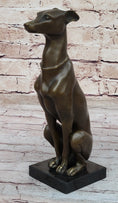 Load image into Gallery viewer, Greyhound Whippet Slender Dog Bronze Metal Modern Art Sculpture Statue Figure Marble Base