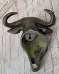 Load image into Gallery viewer, Bull Steer Buffalo Cow Cattle Bronze Metal Wall Mounted Head Original Signed Art
