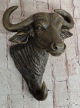 Load image into Gallery viewer, Bull Steer Buffalo Cow Cattle Bronze Metal Wall Mounted Head Original Signed Art