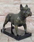Load image into Gallery viewer, Bronze Bulldog Sculpture on Marble Base – Dog Lover Gift Decor