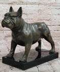 Load image into Gallery viewer, Bronze Bulldog Sculpture on Marble Base – Dog Lover Gift Decor