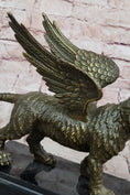 Load image into Gallery viewer, Majestic Griffin Bronze Sculpture - Mythical Lion-Eagle Creature Fantasy Art