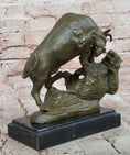 Load image into Gallery viewer, Bull and Bear Bronze Sculpture - Financial Market Symbol Animal Art
