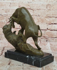 Load image into Gallery viewer, Bull and Bear Bronze Sculpture - Financial Market Symbol Animal Art