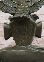 Bronze Eagle and Handshake Statue – Patriotic American Unity Sculpture