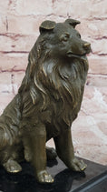 Load image into Gallery viewer, Bronze Collie Dog Statue – Loyal Companion Figurine